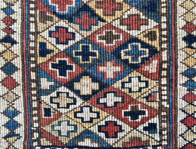 Shahsavan, the best dyers & weavers. This is a great sumakh khorjin bag face. Size is cm 46x50. Age is roughly 1880/1890. Antique, colorful, beautiful and in good condition. 
Please email carlokocman@gmail.com 
