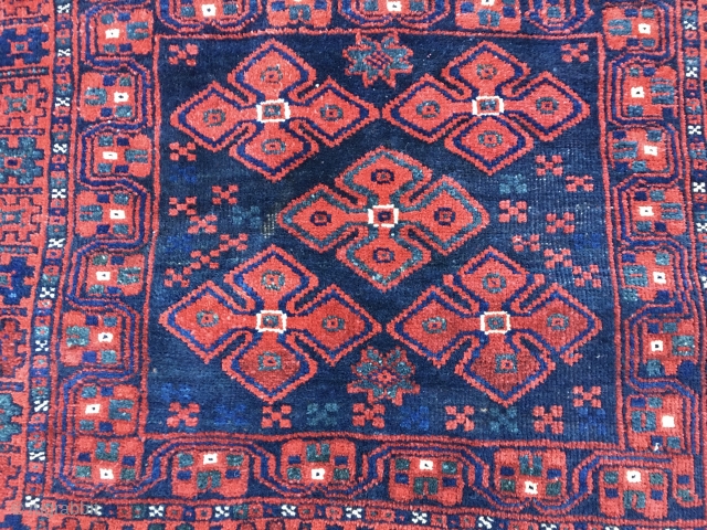 Fars area, Southern Iran. Great Lori pile bag face. Cm 55x60 ca. Late 19/early 20th c. Lovely output. Awesome natural saturated colors. Love it. Summer price: 260 € plus UPS, 35€ to  ...