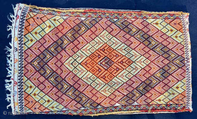 Sivas cicim dowry yastik/cushion.Cm 54x88. Late 19th, early 20th c. In good condition. One little hole and one little, old restoration to report.          