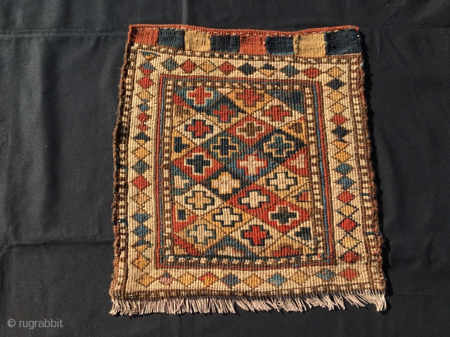 Shahsavan Sumack khorjin bag face. Cm 46x49 ca. End 19th, early 20th c. Beautiful colors, lovely pattern, sweet & beautiful. Ask for more pics & infos.
       