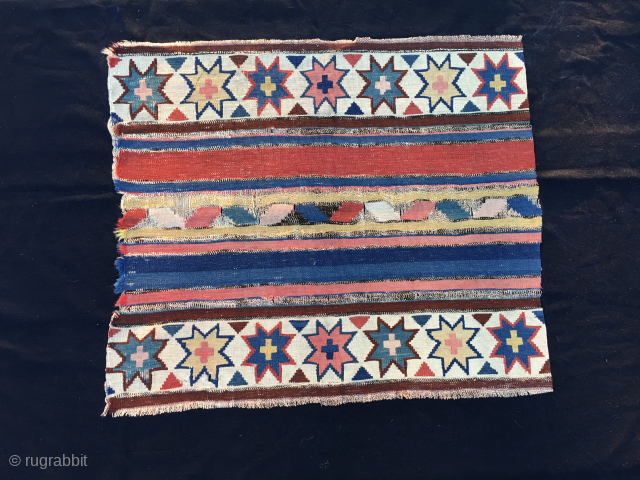 anybody needs stars??
Caucasian, probably Shirwan kilim fragment as beautiful as it can be.....
Antique enough, with fantastic colors....if your fav number is 7,......well, then it should be yours......
Available by DM or emailing me..carlokocman@gmail.com
