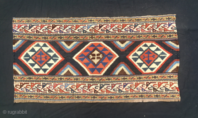Shahsavan Moghan Savalan sumack/kilim mafrash long panel. 
Cm 56x103. 
Datable end 19th, early 20th century. 
See extended caption in an almost identical panel in the the wonderful book of John Wertime "Sumack  ...