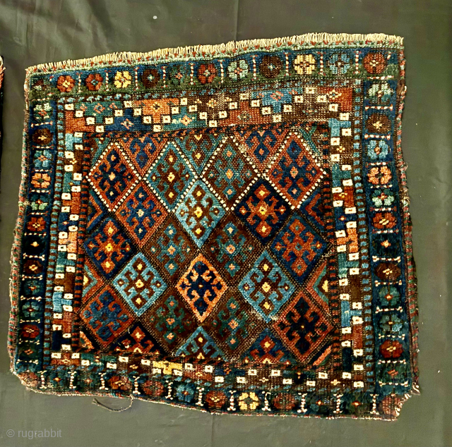 JAFF KURD KHORJIN 1
Jaff Kurd khorjin bag face
Size is cm 50x57
Age roughly 90 to 110 y
Beautiful tribal art example
Not many available anymore
If interested please DM and/or email
carlokocman@gmail.com      