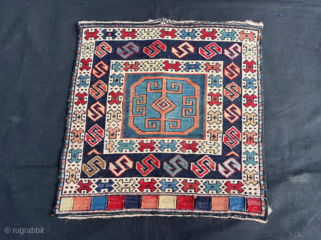 Shahsavan bag face
Size is cm 38x40
Available by DM or emailing to
carlokocman@gmail.com

(Shahsavan weavers were highly adaptive and often integrated geometric designs borrowed from neighboring Caucasian carpets (like Shirvan or Kazak designs) or historical  ...