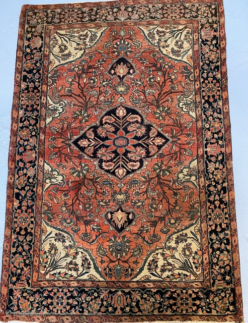 Nice Farahan size is 3x5 in good condition circa 1900                       