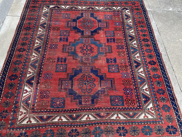 Nice Caucasian Kazak circa 1900  size is 6.7x7 (204cm x 213cm)
Asking $950. +s OBO                  