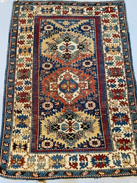 Nice Caucasian Shirvan rug size 4x5.9 circa 1900
Price $900                        