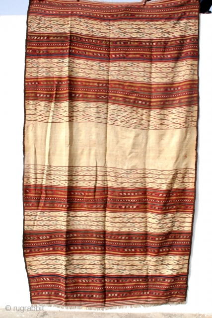 Afghan Turkman Kilim 10.1X5.8ft  CC-6186
Age: first quarter of 20th Century                      