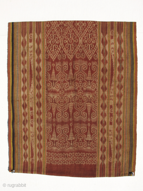 Old Iban hand-spun, hand-woven ikat skirt (bidang) from Borneo. Sewn into a tubular skirt shape. Contact igo.licht@gmail.com