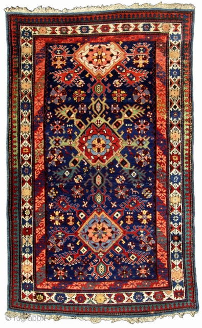 Eastern Caucasian, "Snow Flake" or so called, "Dragon" design, Kuba Region, small rug. 3-7" x 5-10". C. 1880

Why waste your time collecting S. W. Caucasian pieces that we have all seen when  ...