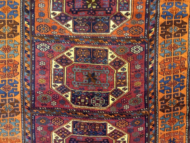 4'3''x 7'4'' / 130cm x 225cm a soft and silky Anatolian Kurdish Rug, from south-east anatolia, the area of Gaziantep/Kilis.
https://www.instagram.com/carpetusrugs/             