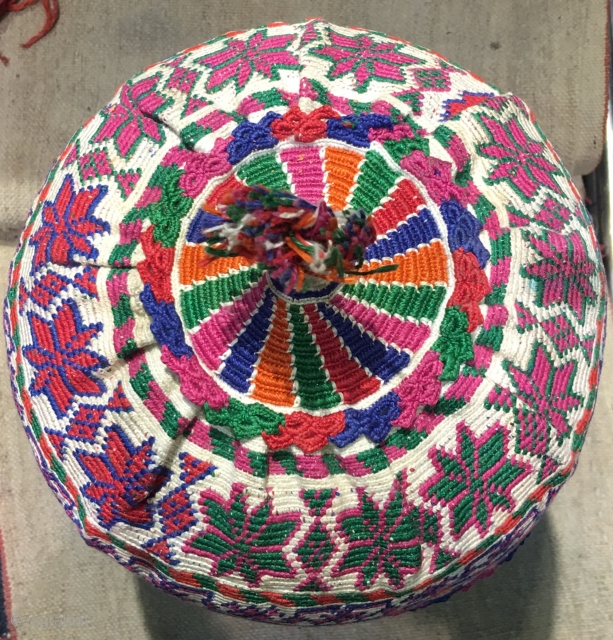 Syrian,silk embroidery hat.                              