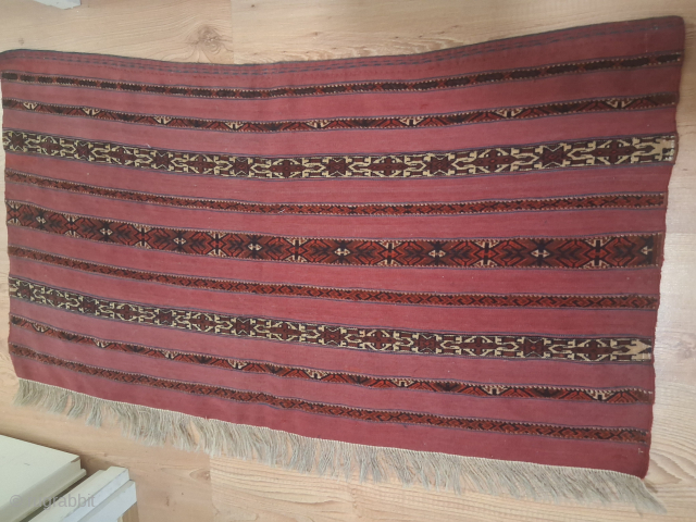 TEKKE CHUWAL  60 X 150 CM  MINT CONDITION,  SOME PARTS SILK AND COTTON, 
currently I am in Finland and I can send items from here.  The price is:  ...