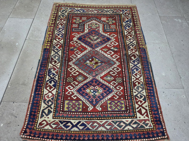 Antique Caucasian Prayer Rug
Size:170x110 cm
Some areas old repairs.
Please contact salaberina@gmail.com