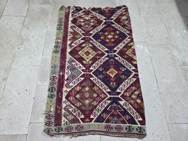 Antique Anatolian Adana Kilim Fragment
Size:90x156 cm
Freeshipping
Please Contact
salaberina@gmail.com