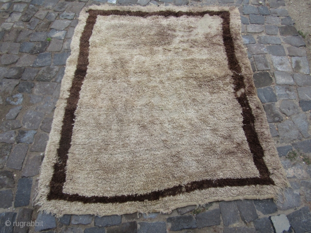  19th Karapınar cream ground Angora wool ceki tülü.
size=155x130                        