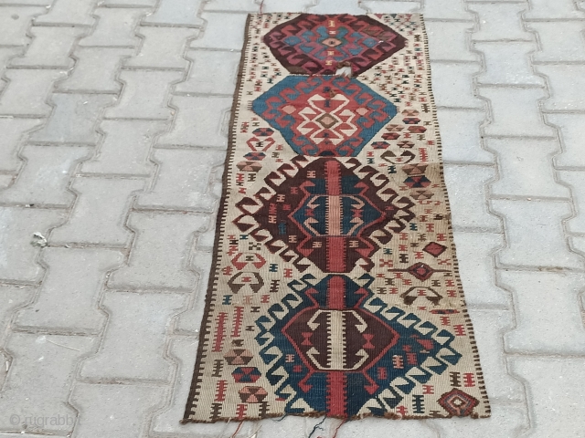 Central Anatolian Kilim Fragment
Size=128x47 cm                            