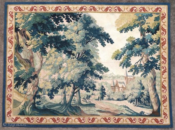 Aubusson tapestry, woven by Hamot, France.

Origin : French
Period : around 1950
Size : 140 x 105 cm
Material : wool and silk on cotton
Perfect condition
Handwoven

This tapestry has been cleaned by a professional.

✦ Price and  ...