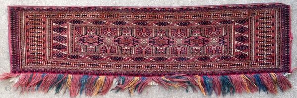 Old and fine Turkmen torba, around 1930.

Origin : Turkmenistan
Period : around 1930
Size : 200 x 120 cm
Material : wool on wool
Good general condition with an accident in a selvedge
Handwoven

This rug has been  ...