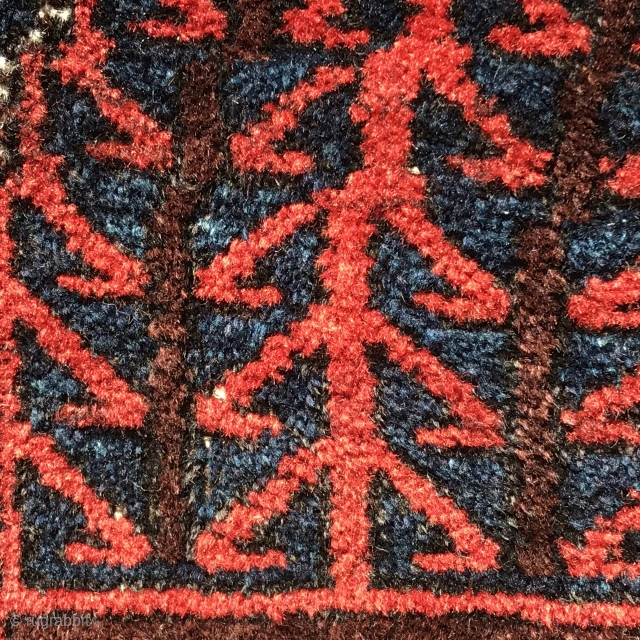 Antique Baluch, 186x118cm, glowing colours, wool shining like silk, good condition, selvedges done with goat hair, gently washed.
Please contact christinawiese.ceramics@gmail.com             