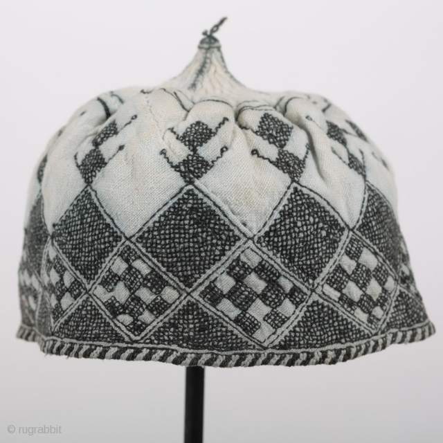 hat from western anatolia 1940s - 60670
almost
circumference = 53.00 cm = 20.87" 
height = 16.00 cm = 6.30"               