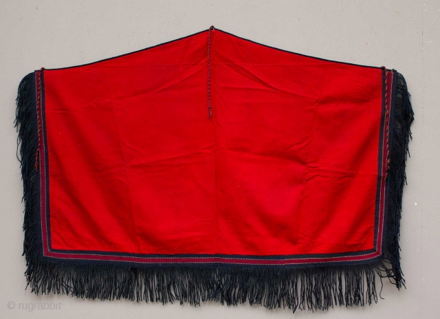 Turkoman Camel Trapping

almost
83 cm x 128 cm = 32.68" x 50.39"

early 20th C
hand loomed felted fabric

trapping-008                 