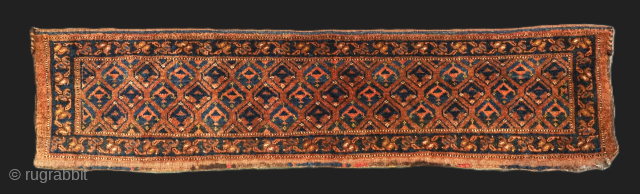 Antique Ersari Turkmen torba face with 'schemle gul design.
Size: 4ft 5in x 1ft 1in (135 x 33cm)
Circa 1900.

Torba are shallow wall bags used mainly in tents or yurts for the storage of  ...