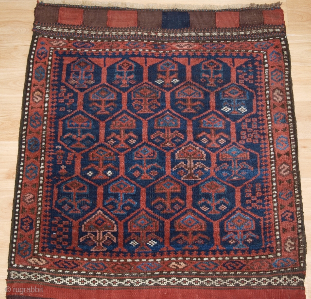 Antique Timuri Baluch complete khorjin (pair of saddle bags). www.knightsantiques.co.uk Size: Opened 9ft 6in x 2ft 2in (290 x 67cm). Face size about 67 x 75cm. 

Late 19th century.

This really outstanding Khorjin  ...