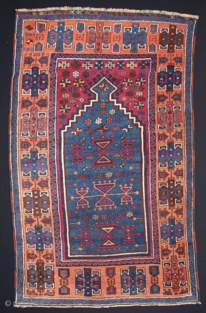 Anatolian Yuruk prayer rug, Click the link www.knightsantiques.co.uk to view more items. Size: 4ft 6in x 2ft 96in (138 x 84cm).

Antique Eastern Anatolian Kurdish Yuruk prayer rug of classic design with outstanding  ...
