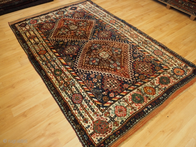 Very good Shekarlu Qashqai rug, long glossy pile. 245 x 155cm, please message me for images and price. www.knightsantiques.co.uk
              