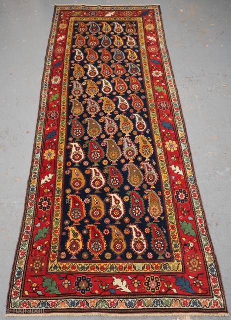 Antique Caucasian Karabagh region long rug with all over boteh design. www.knightsantiques.co.uk 
Size: 9ft 7in x 3ft 6in (292 x 106cm).
Circa 1900.

A superb example of a Caucasian long rug, with the most  ...