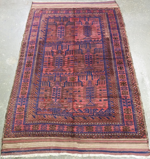 Antique Timuri Baluch main carpet of small size and classic design. www.knightsantiques.co.uk 
Circa 1880.
Size: 9ft 6in x 6ft 1in (290 x 185cm).
A good example of a Timuri main carpet with the traditional  ...