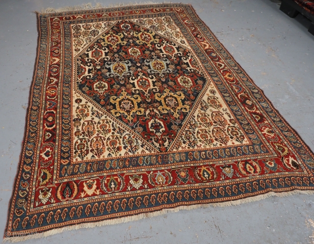 Antique South West Persian Kashkuli Qashqai rug with repeat medallion design.
www.knightsantiques.co.uk
Circa 1900.
Size: 7ft 3in x 5ft 3in (222 x 160cm).
A very attractive rug by the Kashkuli sub tribe of the Qashqai. The  ...