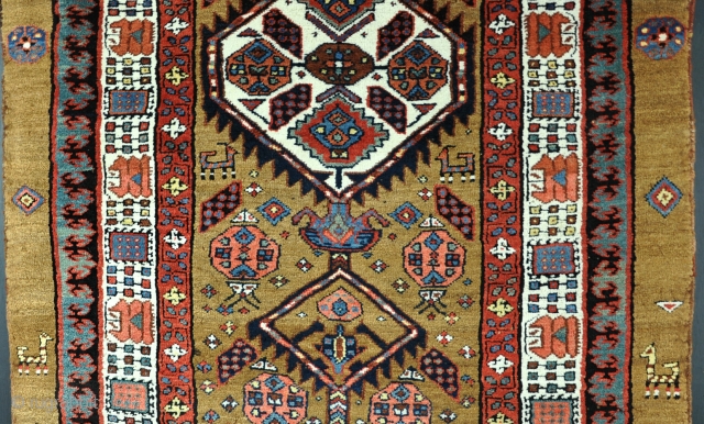 A good antique Serab runner in near perfect condition. Full pile, fat kilim ends and very good dyes. Late 19th century.364 x 122          