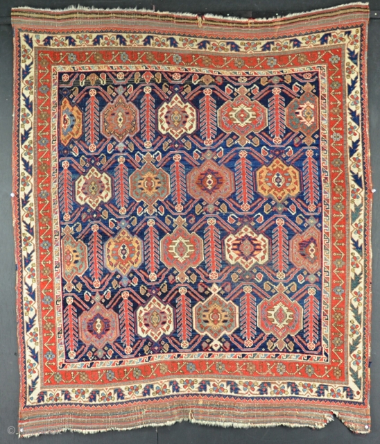 Very fine antique Afshar rug, circa 1870. Published by Herrmann. Even low pile, original ends and sides, no repair.              