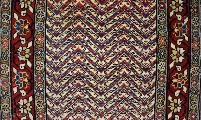 Come to my stand at ICOC to see this; An exceptional Kaskuli small rug woven on silk wefts in full pile. Published in Herman. 19th century, very rare and extremely beautiful. This  ...