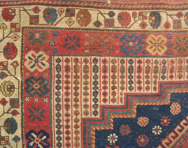 An antique Afshar rug, filth and corroded in places but still very attracttive. Very cheap! 19th century                