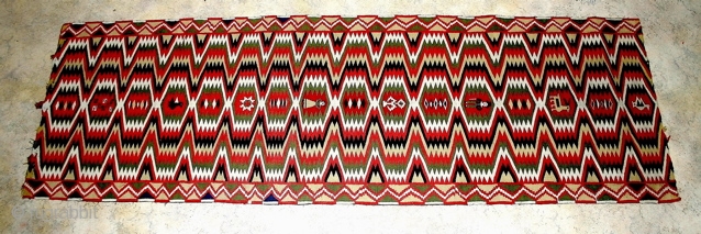 Folky Swedish Rolakan bench cushion cover, early 19th C. , approx 2 x 6                   