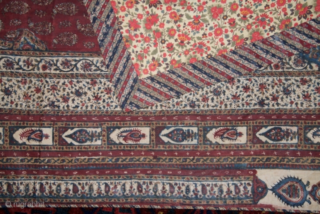 Kalam kari - Iran - XIX century. Good condition with lining. 134 X90 cm                   