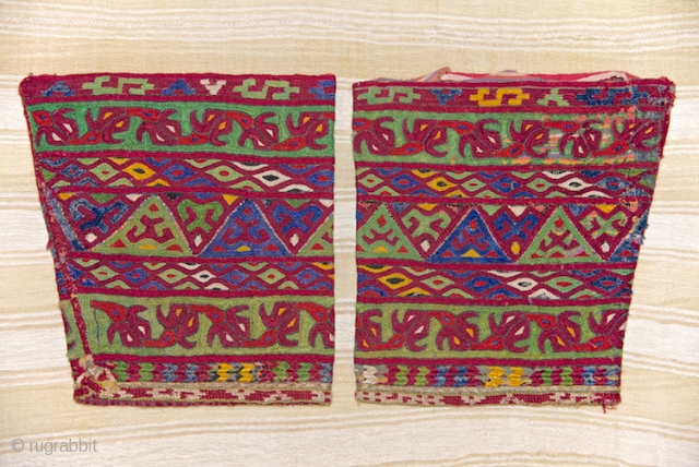 Ersari Turkmen embroidered coat sleeves.                            