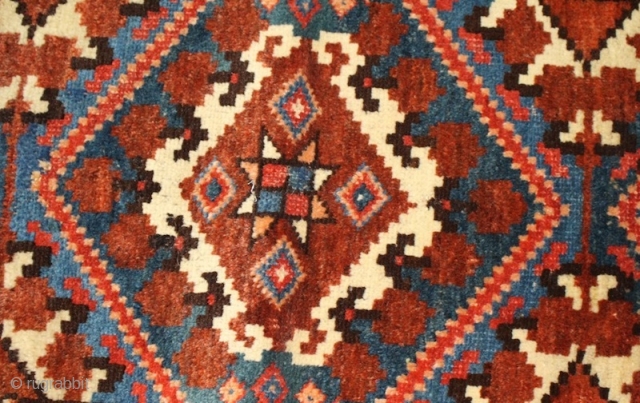 19th cent Uzbek Bashir, excellent natural colours and beautiful pattern. Good condition.                     