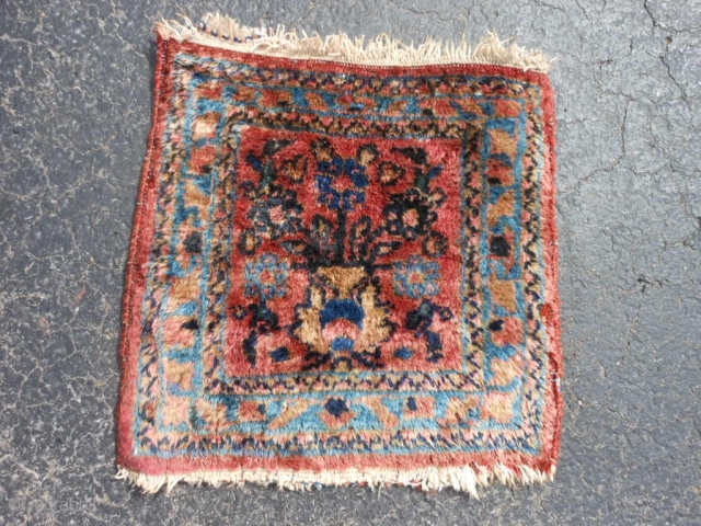 Persian Lilihan Mat, early 20th century, 1-0 x 1-0 (.31 x .31), good condition, good pile, hand washed, complete, plus shipping.            