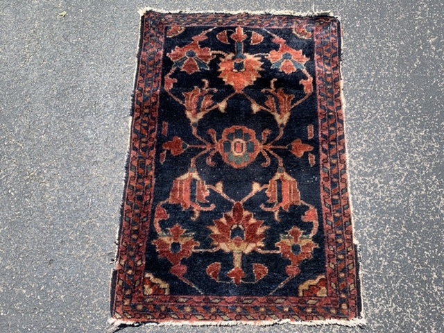 Persian Lilihan, early 20th century, 1-11 x 2-11 (58 x 89), rug was hand washed, minor end loss, good pile, fine weave, side edges need wrapping, high definition pics available, plus shipping. 