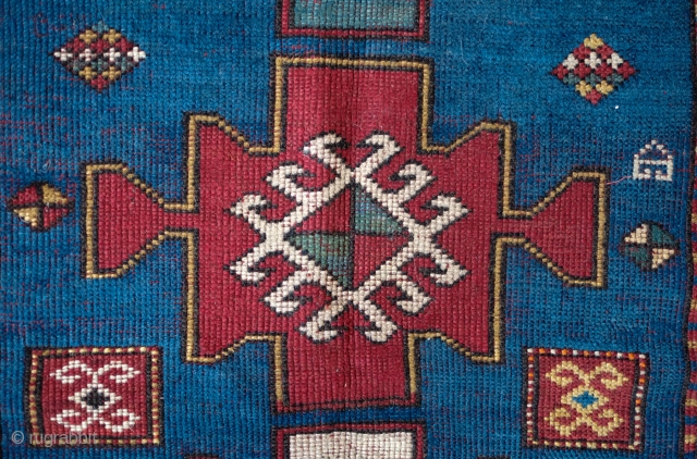 Fachralo rug, Late 19th Century.  Strong, bold and simple design with a lot of negative space.  It rests and excites the eye as the gaze moves from bold field to  ...