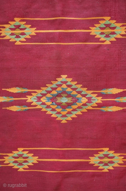 Levantine, Aleppo cushion face, 19th century.  Metallic thread.  In generally good condition. 48 x 80 cm               
