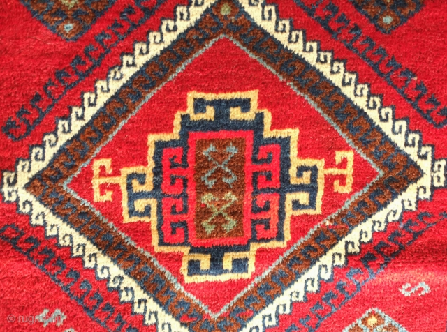 Arapgir runner, 19th century.  Lush wool and good pile.  Good colors.  Nicely drawn kochanaks in the diamonds.  96 x 273 cm.  Contact danauger@tribalgardenrugs.com     