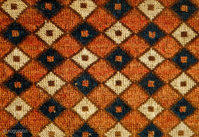 Ersari Turkmen, N. Afghanistan, Qarqeen Turkmen group is a probability, 3rd to 4th quarter of the 19th century.  Small rug.  Some wear on the selvedges.  A little bit of  ...