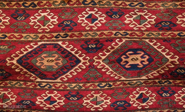 Caucasian Mafrash. Possibly Karabagh. Third to Fourth quarter of the 19th Century. Wonderful deeply saturated natural colors. Archaic hooked medallions.  It is in great condition. A wonderful piece for a collection.  ...