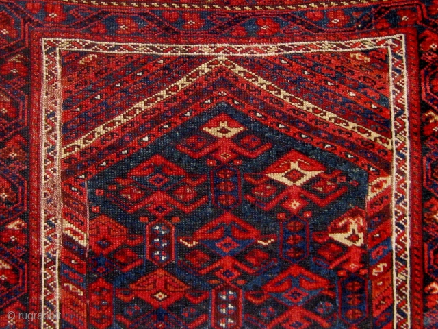 Last quarter of the 19th century Kurdish rug, all natural dyes, wool warps and wefts, flat-woven ends still present, in overall good condition with rewrapped selvages, some oxidation of the browns, very  ...