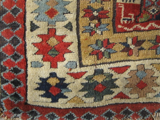 Beautiful large fragmented mid 19th Century Kurdish long rug.  Approximately 52" by 128".  Please ask for additional photos.             